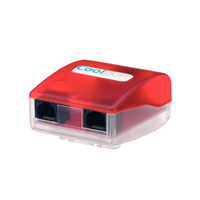 HellermannTyton Coolport Red 1 x 10/100Base T + 2Pr Voice Analogue