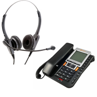 Agent 400 Headset and Agent 1100 Telephone Bundle