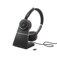 Jabra Evolve 75 SE UC Stereo with LINK 380 USB-A and Charging Stand