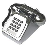 Geemarc Park Lane Retro Phone In Chrome